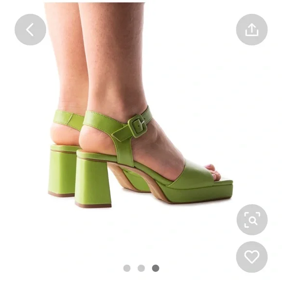 NWT Lintervalle Eos Leather Block Heel Sandal - Picture 4 of 6